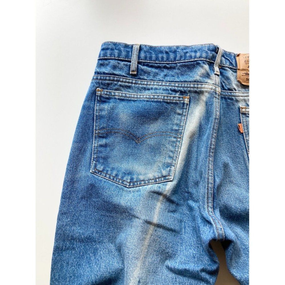 Men's Vintage 90'S LEVI'S 505 Orange Tab Medium Regular Fit Jeans, Size 35x30 - Picture 9 of 15